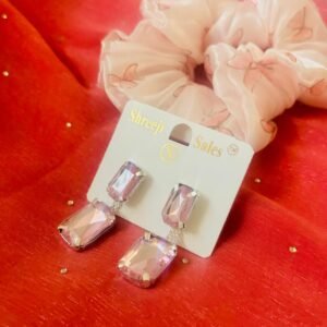 Pink Drop Earings