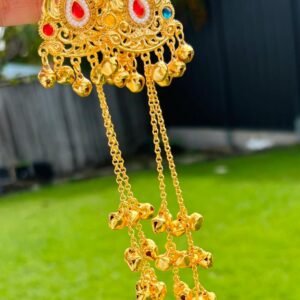 Golden Kashmiri jhumkas