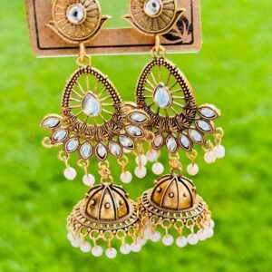 Gold tone Indian jhumkas